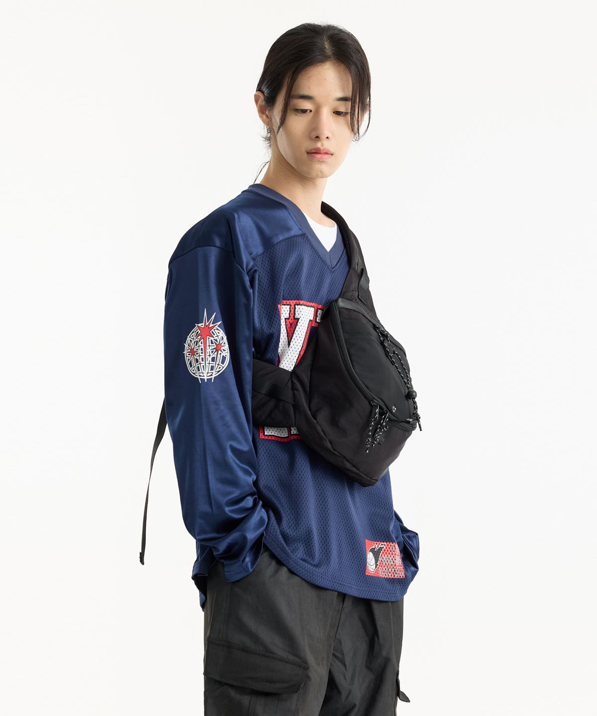 크림소다랩(CREAM SODA LAB) 씨알에스디엘 러너 데일리 슬링백 블랙