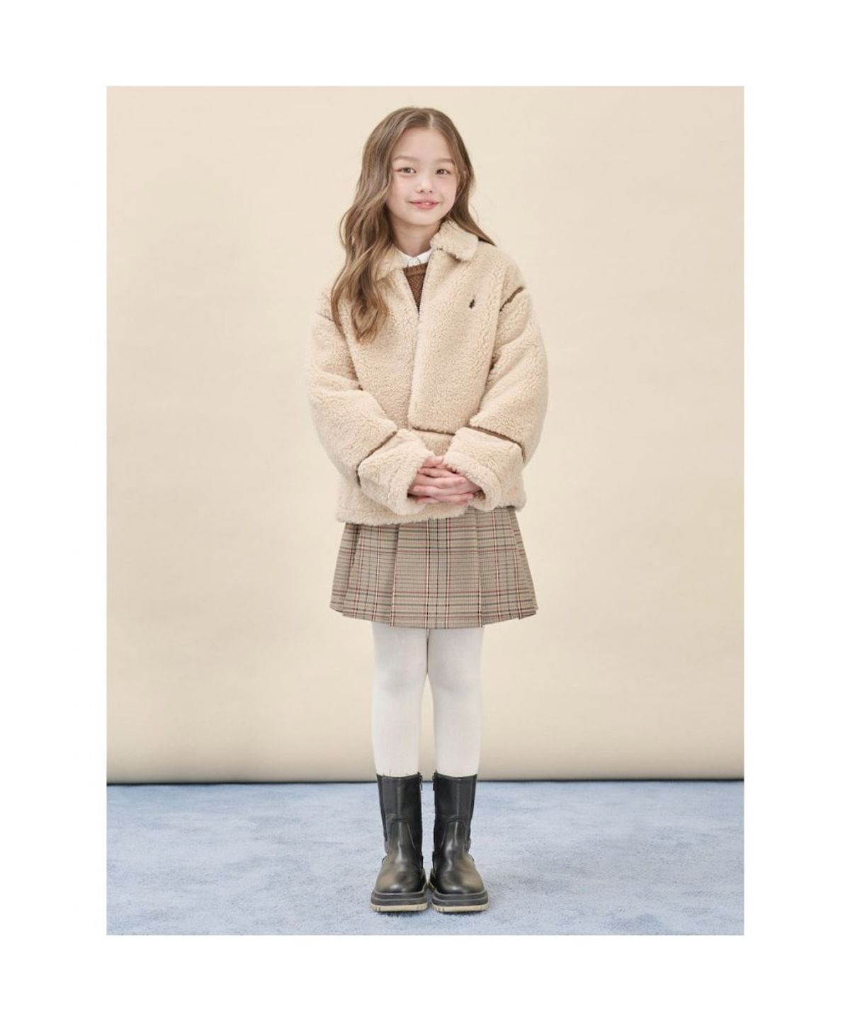 빈폴 키즈(BEANPOLE KIDS) 무스탕형 보아 점퍼  아이보리 (BI5X39U010)