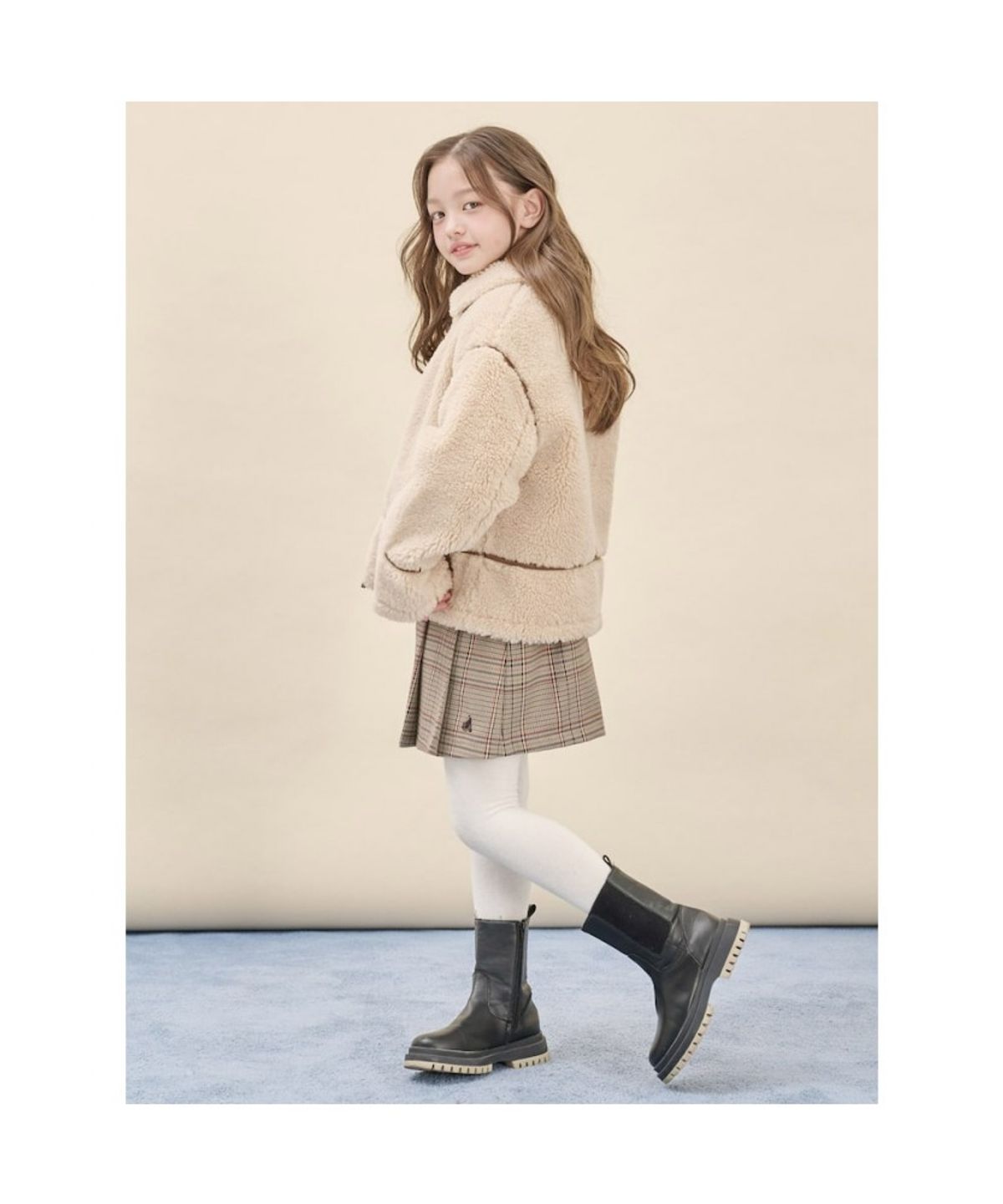 빈폴 키즈(BEANPOLE KIDS) 무스탕형 보아 점퍼  아이보리 (BI5X39U010)