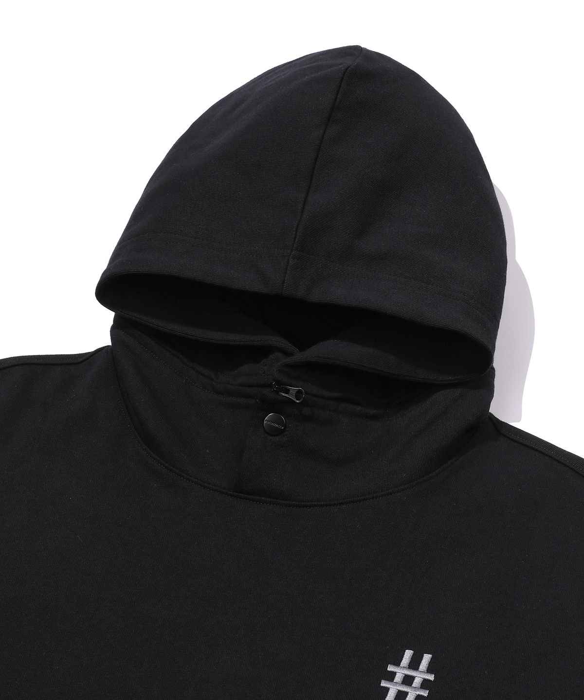 빈트릴(BEENTRILL) 트랜스폼 아플리케 자수 후드(블랙)