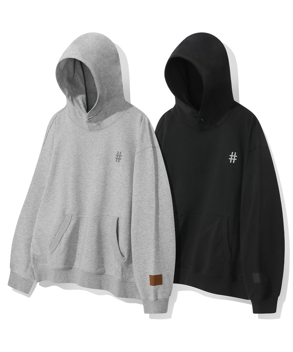 빈트릴(BEENTRILL) 트랜스폼 아플리케 자수 후드(블랙)