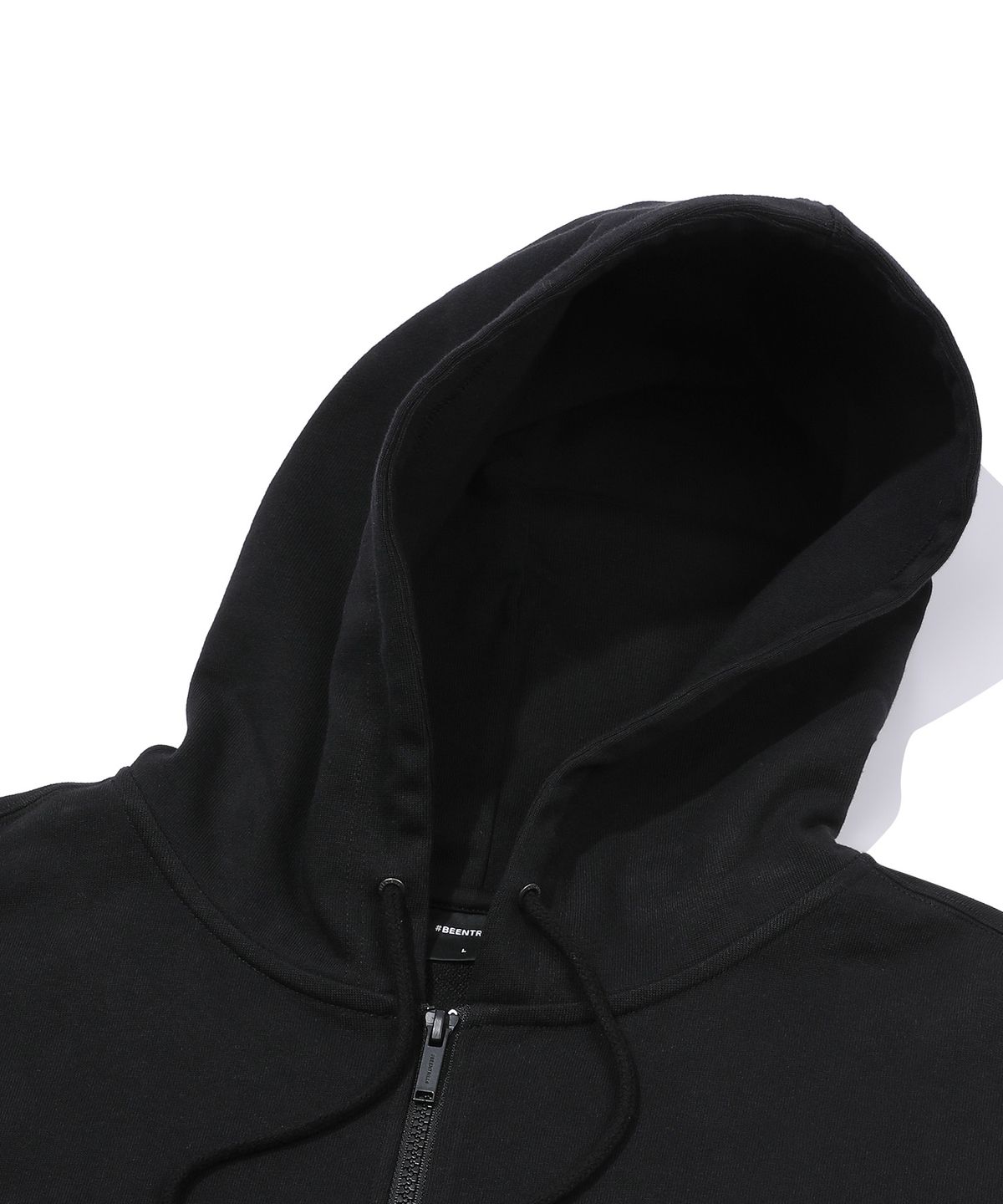 빈트릴(BEENTRILL) 롤러 페인팅 해시태그 후드 집업(블랙)