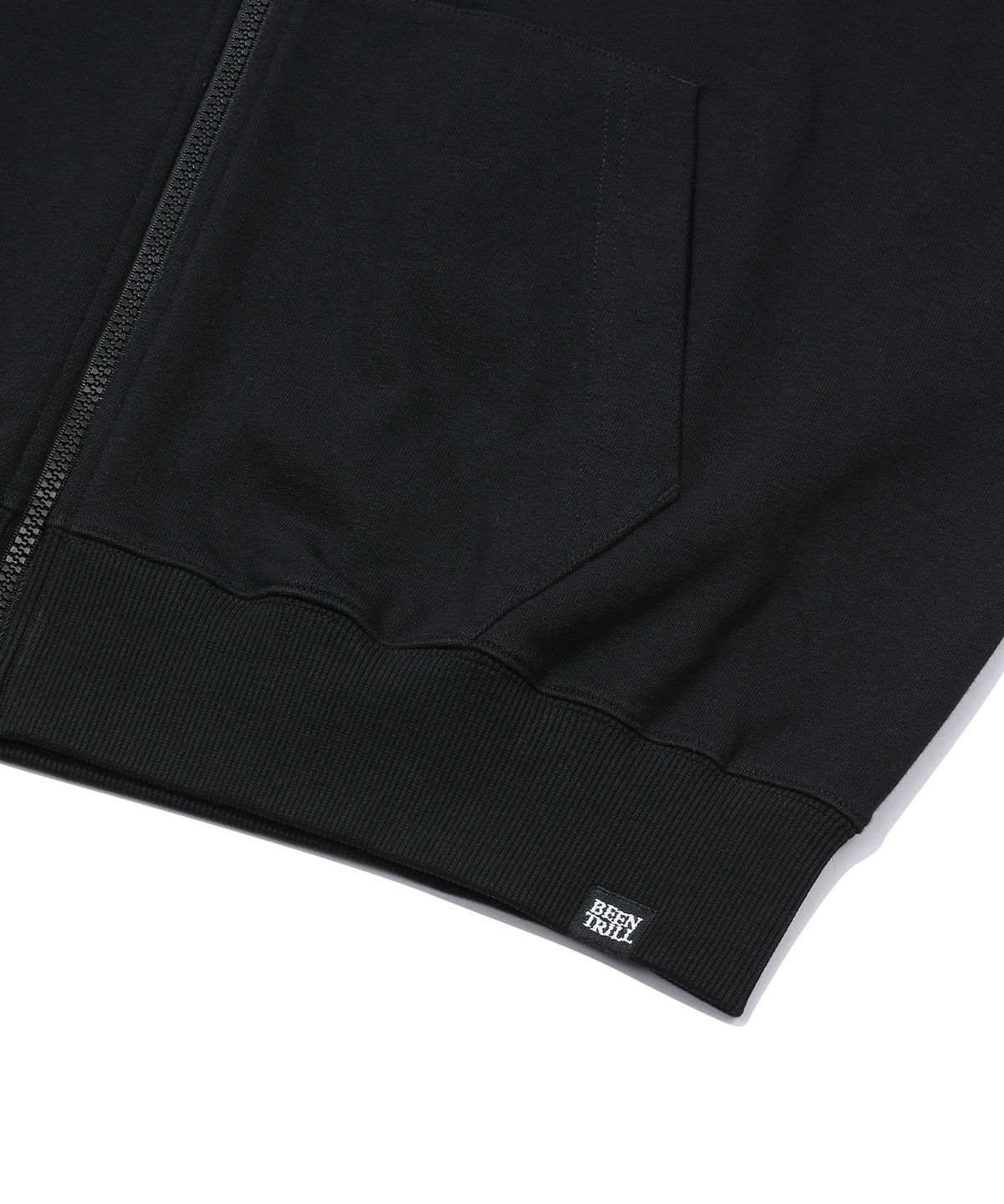 빈트릴(BEENTRILL) 롤러 페인팅 해시태그 후드 집업(블랙)