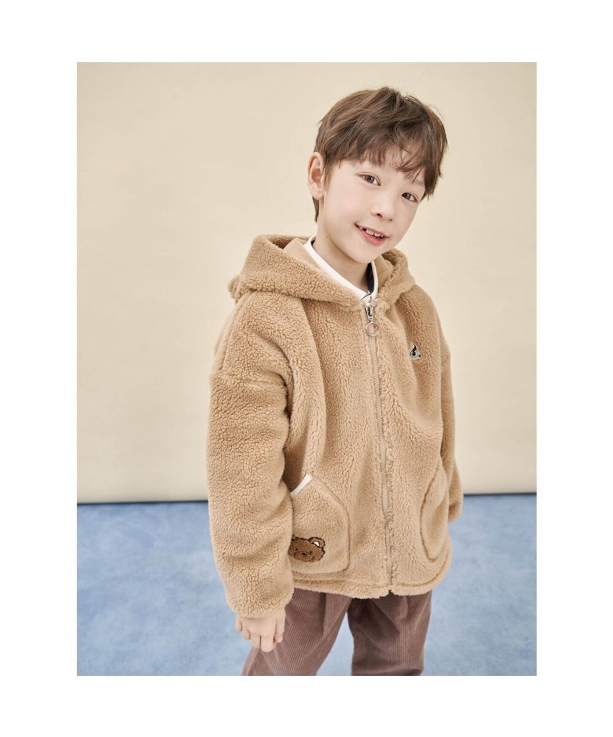 빈폴 키즈(BEANPOLE KIDS) 귀달이 보아 점퍼  브라운 (BI5X39U03D)