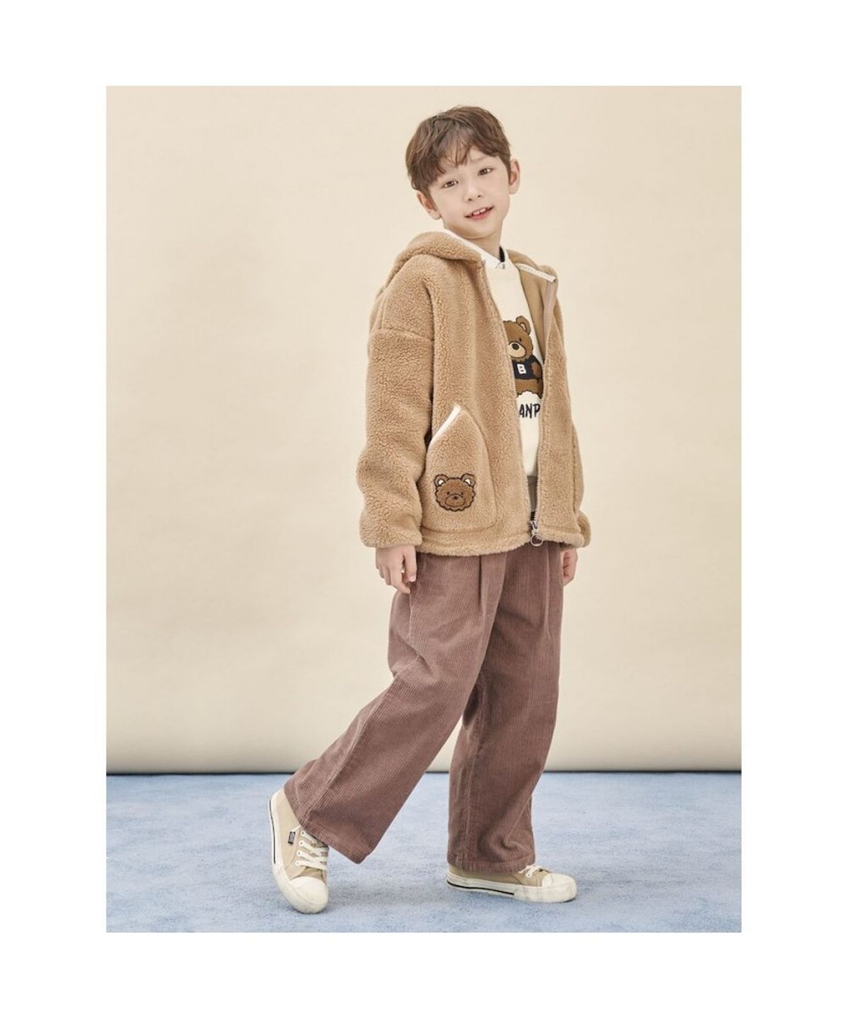 빈폴 키즈(BEANPOLE KIDS) 귀달이 보아 점퍼  브라운 (BI5X39U03D)