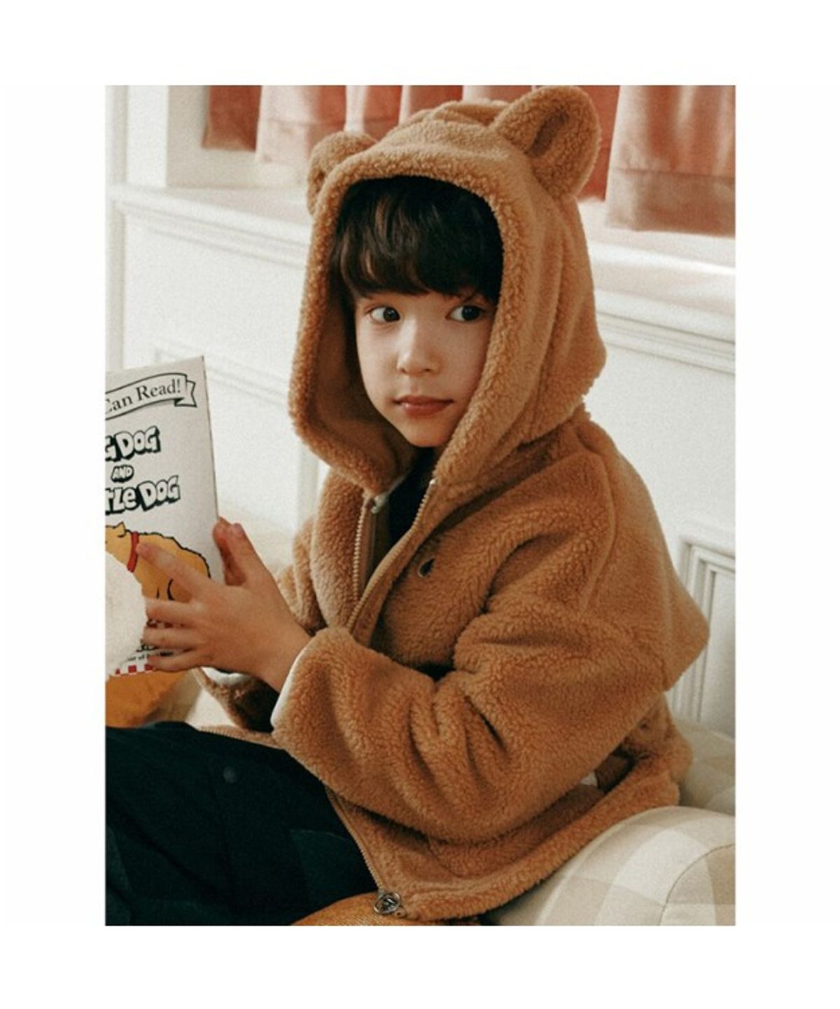 빈폴 키즈(BEANPOLE KIDS) 귀달이 보아 점퍼  브라운 (BI5X39U03D)