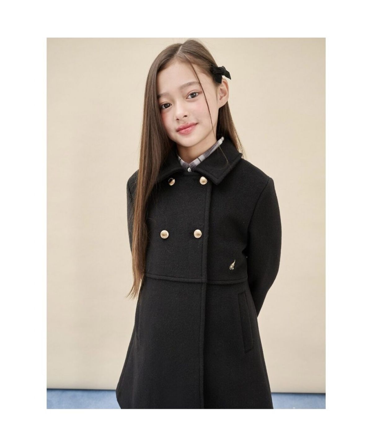 빈폴 키즈(BEANPOLE KIDS) 여아 울 클래식 코트  블랙 (BI5X3TG015)