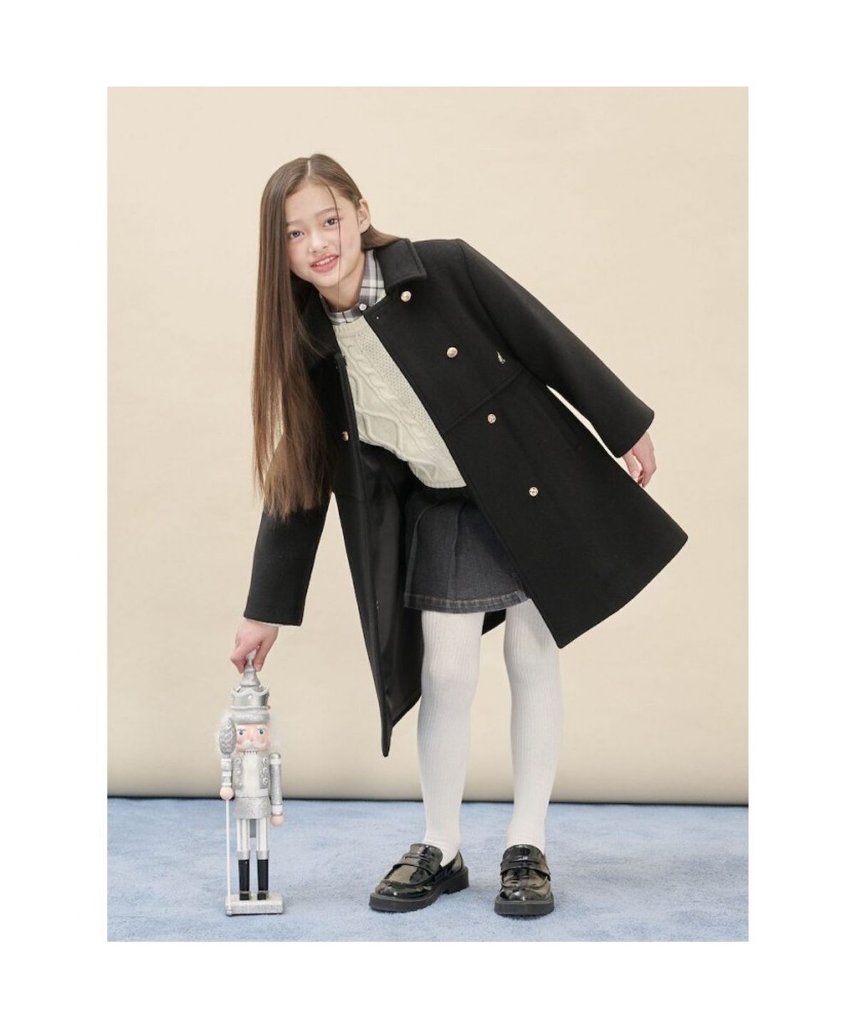 빈폴 키즈(BEANPOLE KIDS) 여아 울 클래식 코트  블랙 (BI5X3TG015)