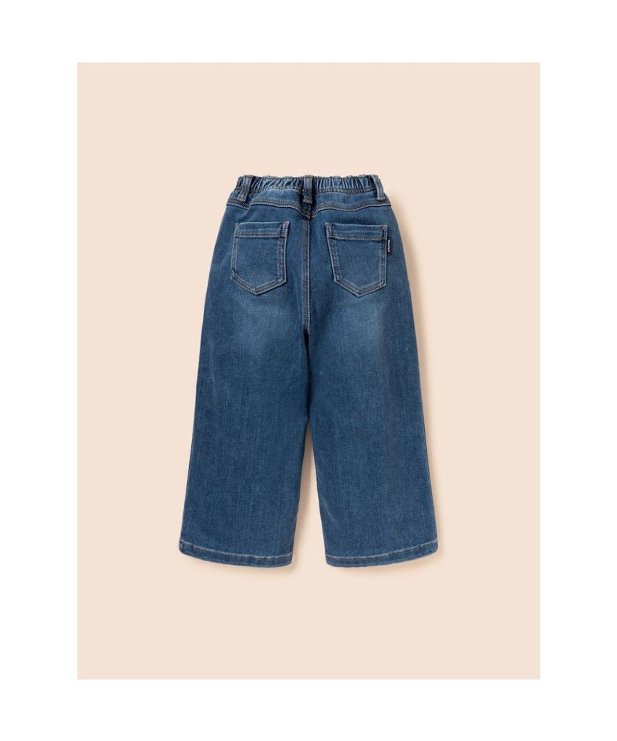 빈폴 키즈(BEANPOLE KIDS) [DENIM] 여아 기모 데님 세미 와이드핏 팬츠  블루 (BI5X21G02P)