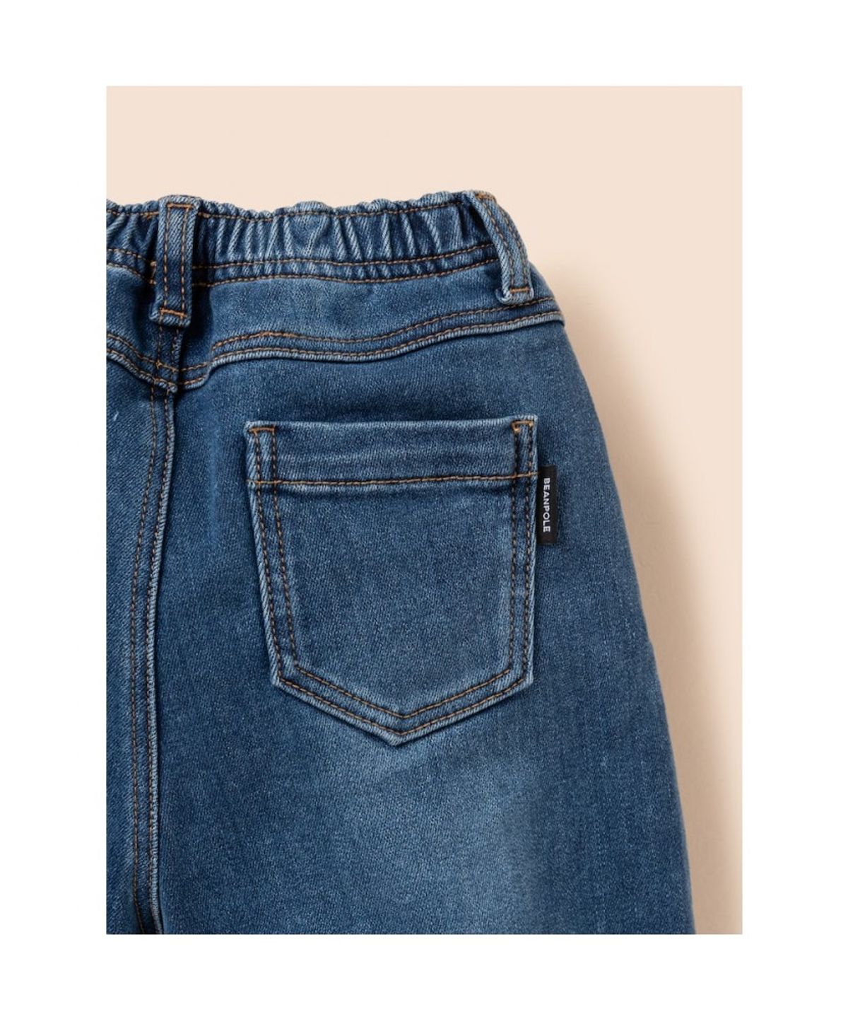 빈폴 키즈(BEANPOLE KIDS) [DENIM] 여아 기모 데님 세미 와이드핏 팬츠  블루 (BI5X21G02P)