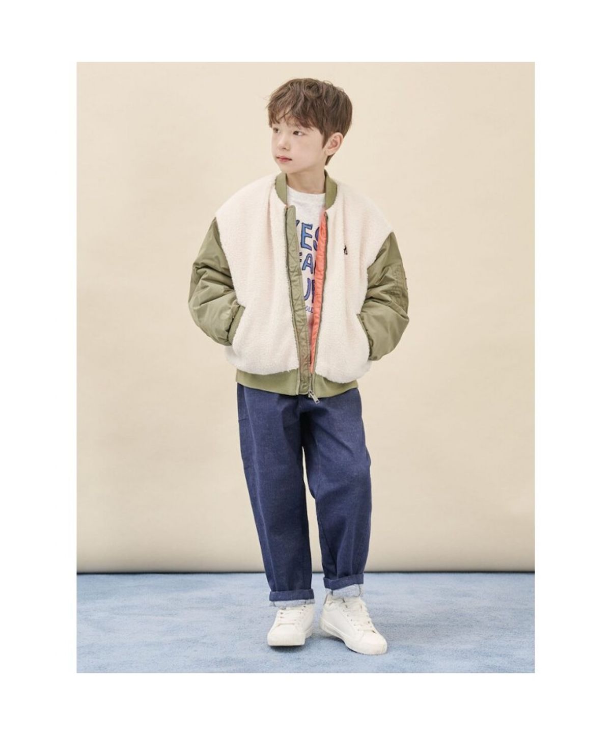 빈폴 키즈(BEANPOLE KIDS) 겨울 기모 데님 팬츠  네이비 (BI5X21U01R)