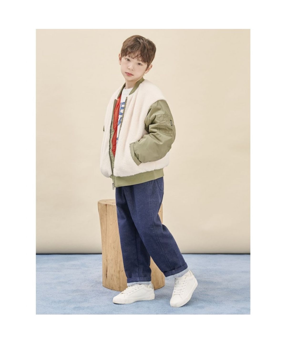 빈폴 키즈(BEANPOLE KIDS) 겨울 기모 데님 팬츠  네이비 (BI5X21U01R)