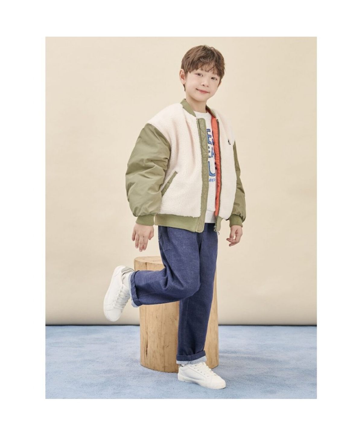 빈폴 키즈(BEANPOLE KIDS) 겨울 기모 데님 팬츠  네이비 (BI5X21U01R)