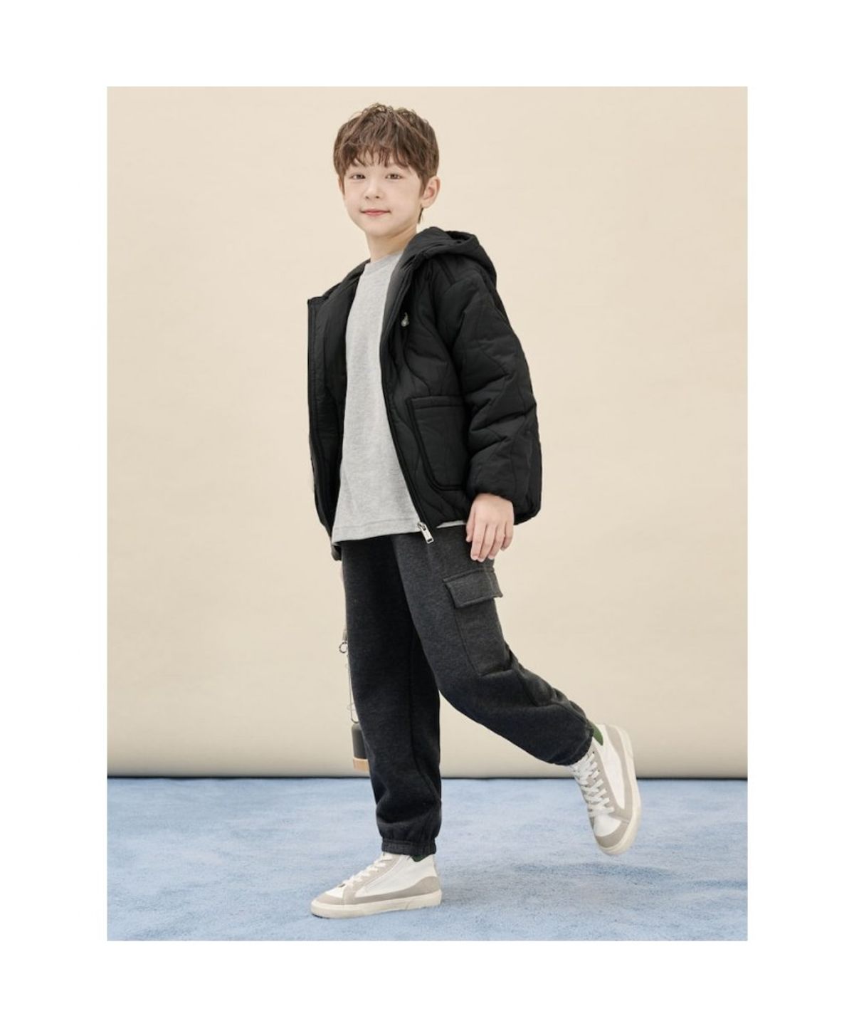 빈폴 키즈(BEANPOLE KIDS) 면기모 스웨트 팬츠  애쉬 (BI5X21U024)