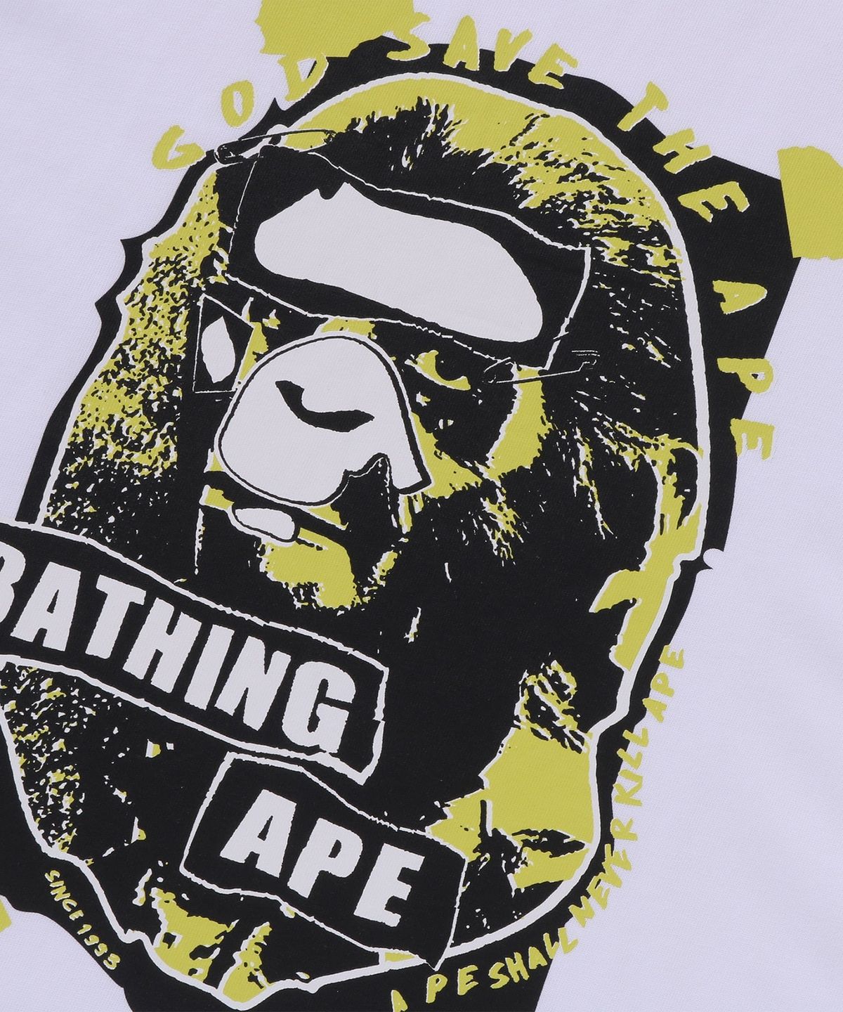 베이프(BAPE) 그래피티 에이프 헤드 릴렉스드 핏 티셔츠(M) WHITE