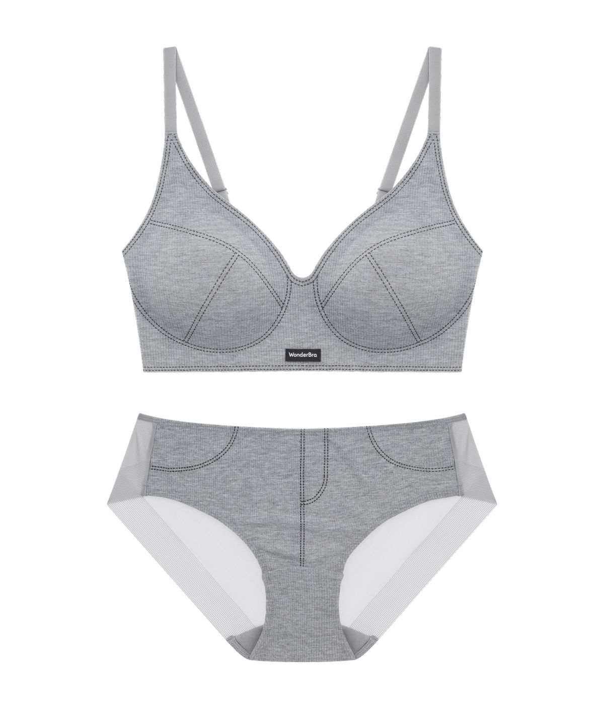 원더브라(WONDERBRA) 스티치 퓨징 브라팬티 세트 (2colors)