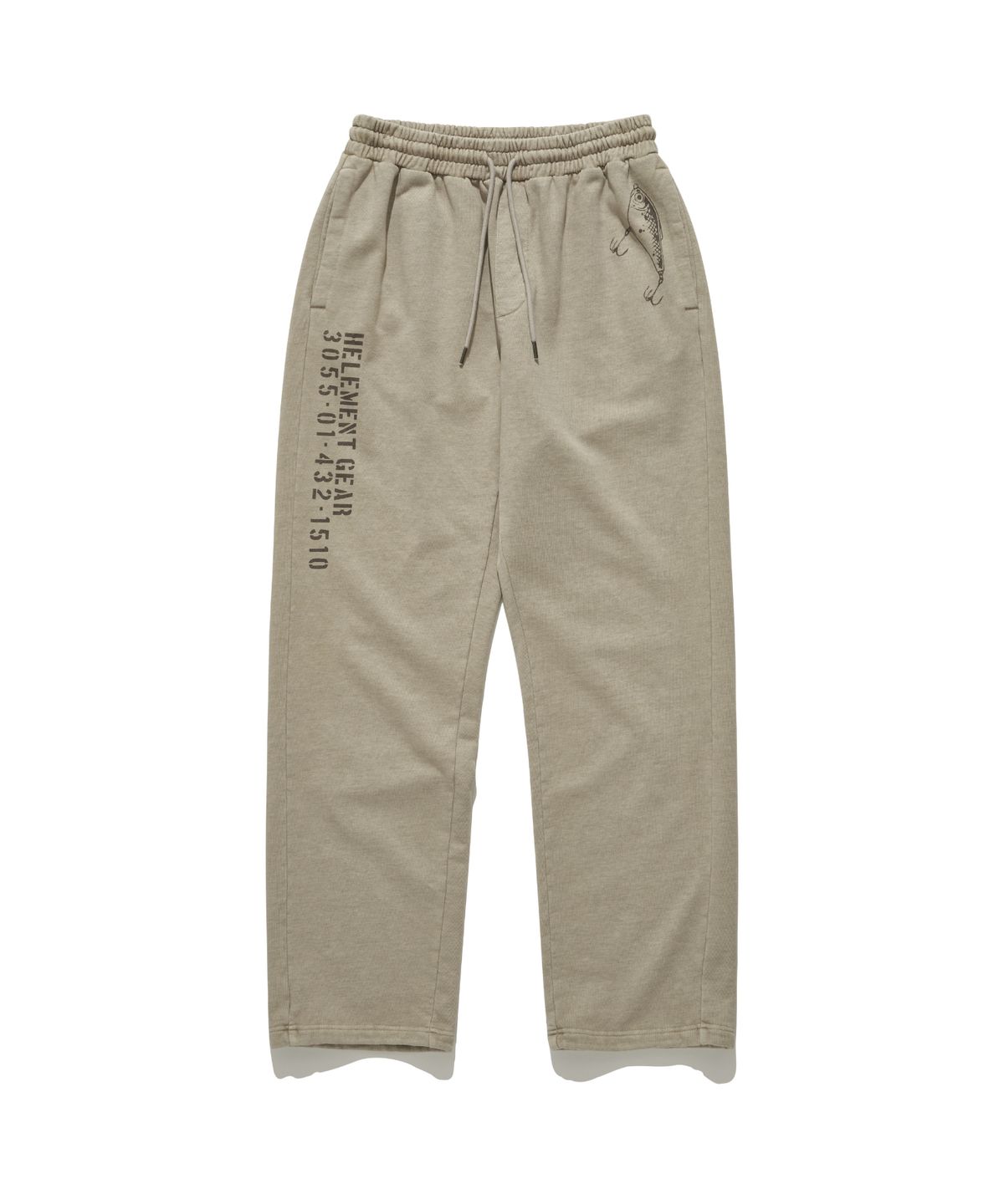 힐리먼트(HELEMENT) 로렌 그래픽 스웨트 팬츠 (BEIGE)
