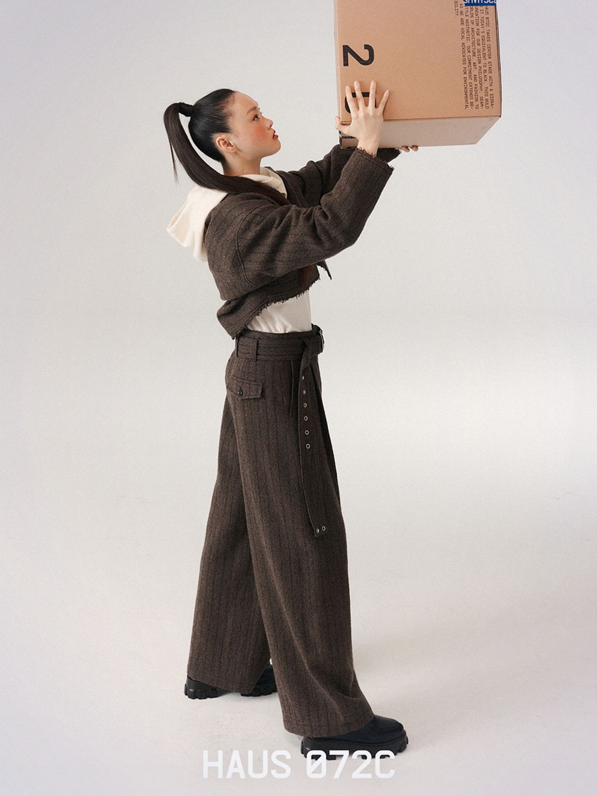 하우스공칠이씨(HAUS072C) STRIPE VINTAGE PANTS BROWN