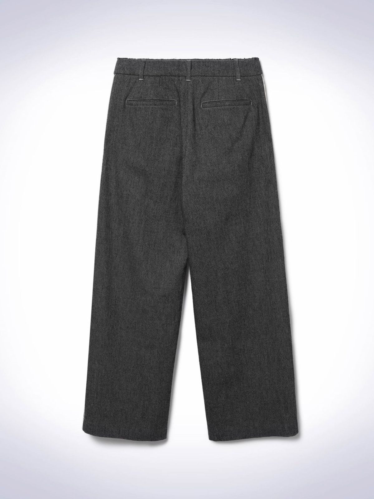 하우스공칠이씨(HAUS072C) COTTON WOOL WIDE PANTS DARK GREY