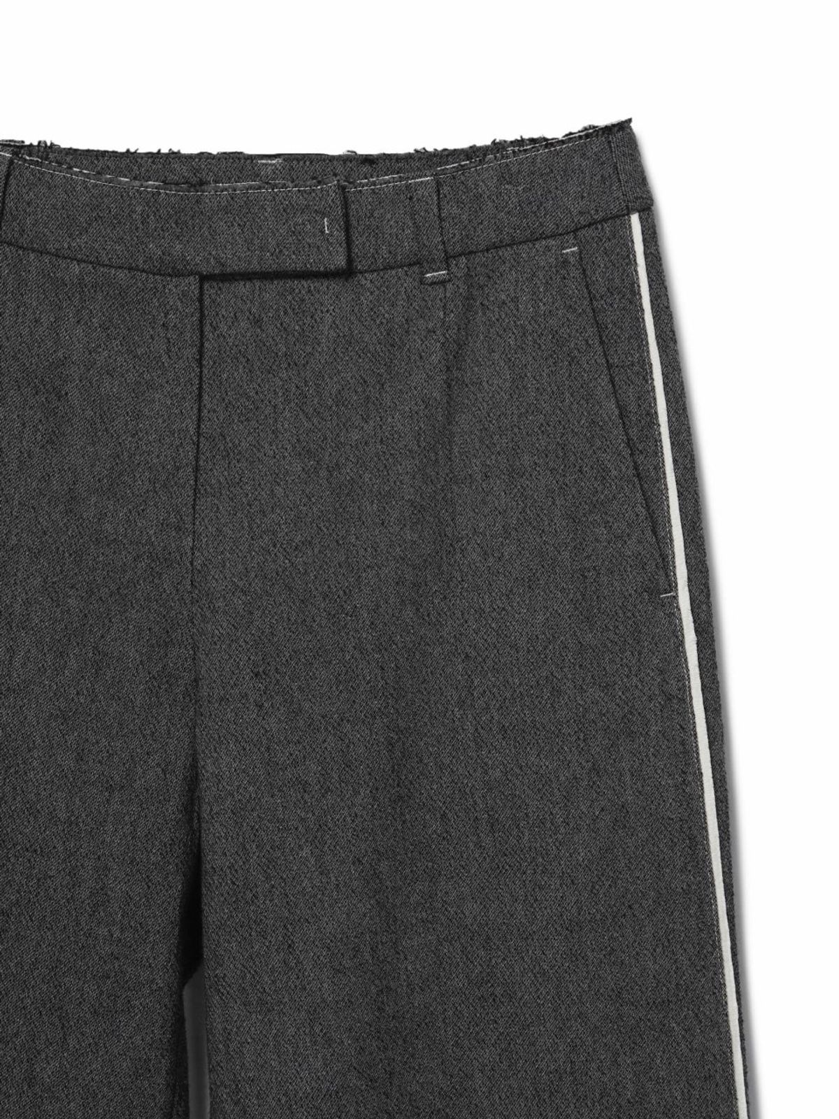 하우스공칠이씨(HAUS072C) COTTON WOOL WIDE PANTS DARK GREY