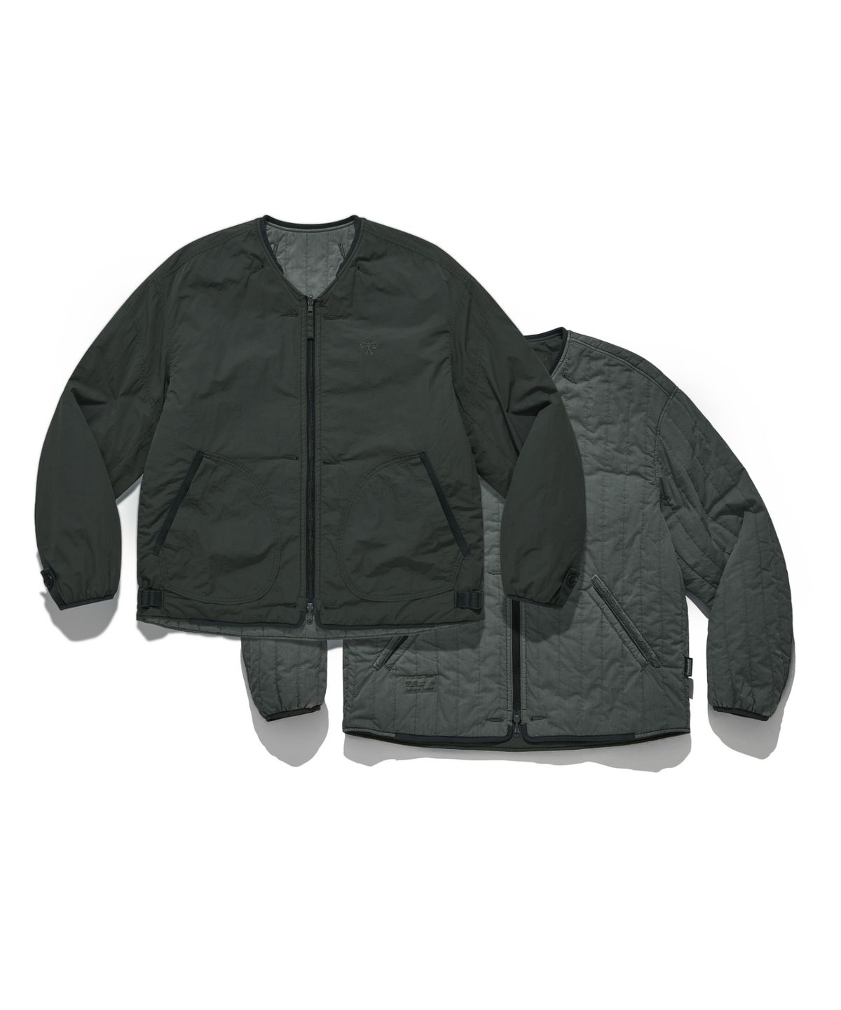 힐리먼트(HELEMENT) 커스텀 리버서블 패딩 자켓 (GREY)