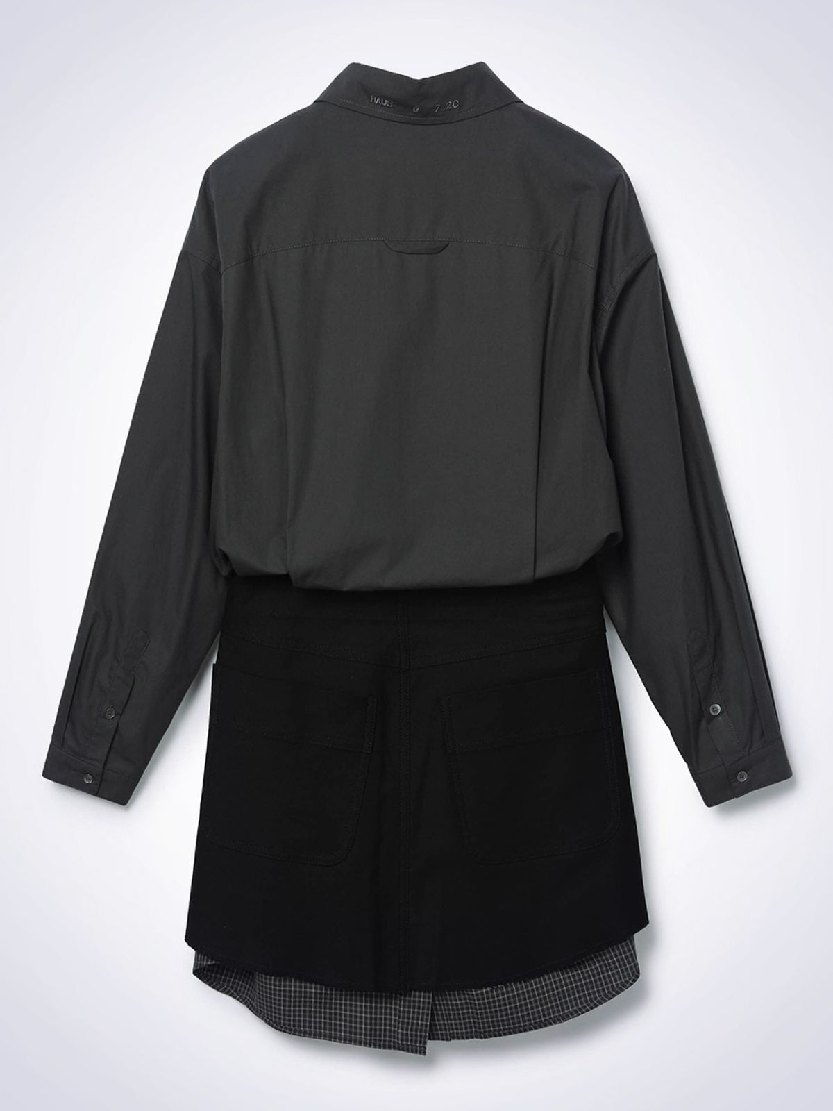 하우스공칠이씨(HAUS072C) PICOT LAYERED ONE-PIECE DARK GREY