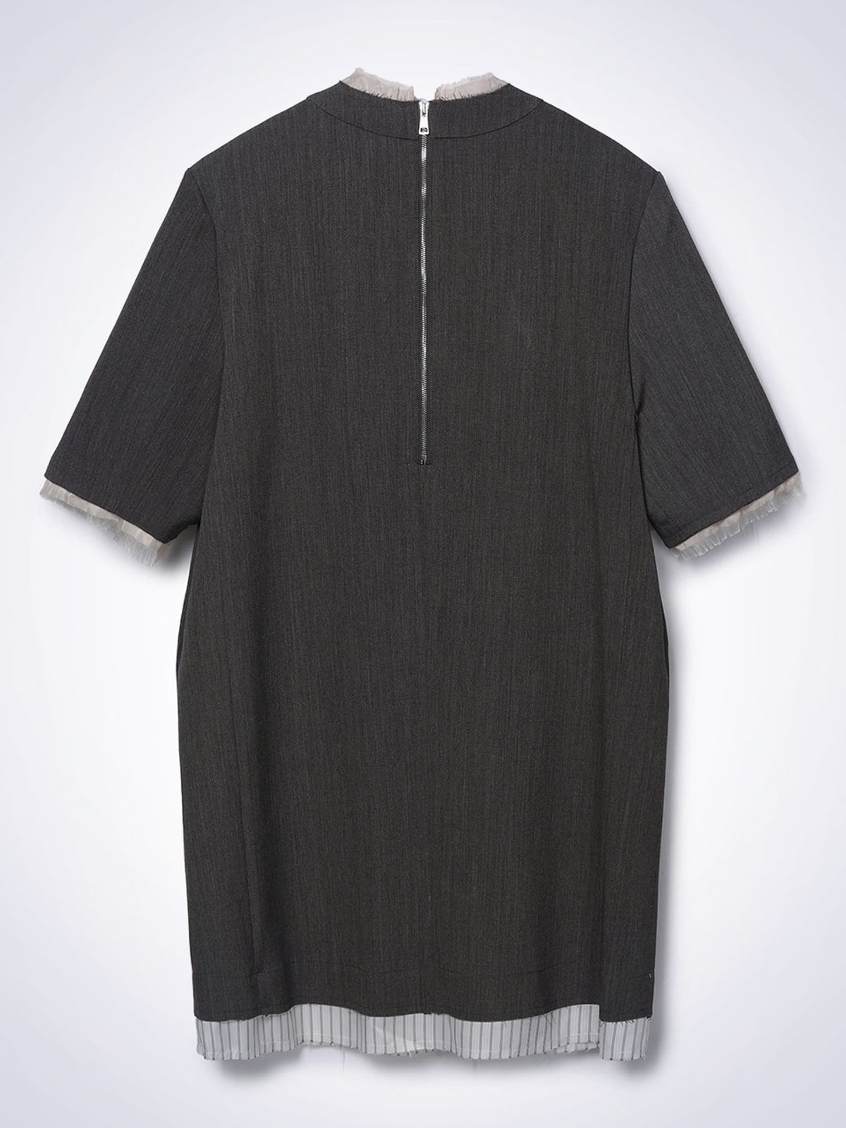 하우스공칠이씨(HAUS072C) WOOL MIX V NECK ONE-PIECE BROWN