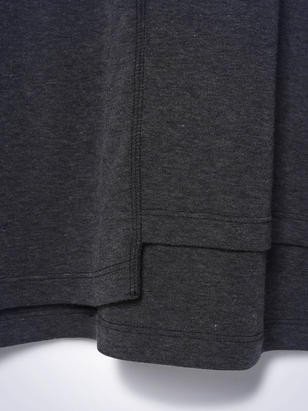하우스공칠이씨(HAUS072C) SHEER LAYERED T-SHIRT DARK GREY