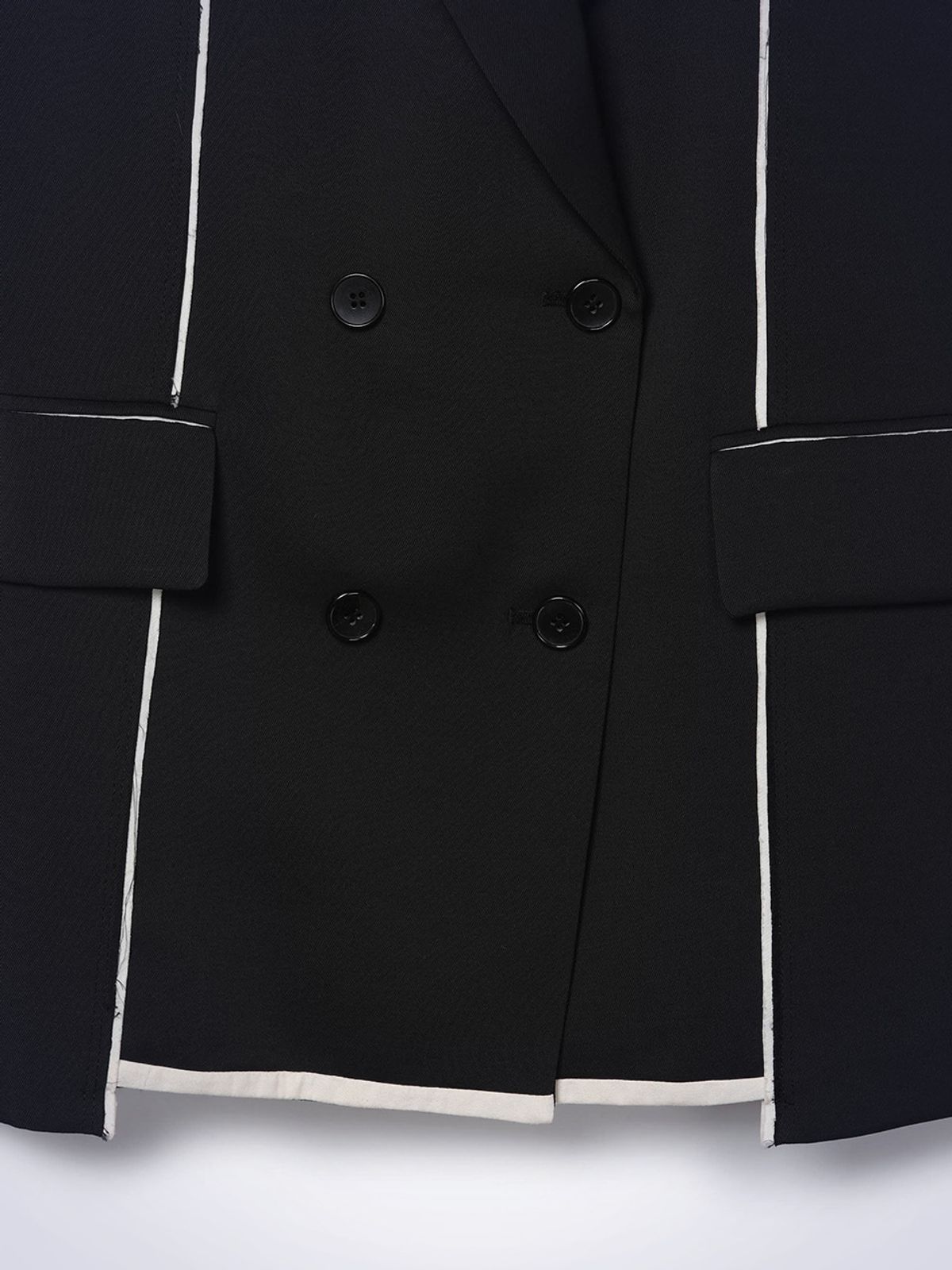 하우스공칠이씨(HAUS072C) LINE TAILORED VEST BLACK