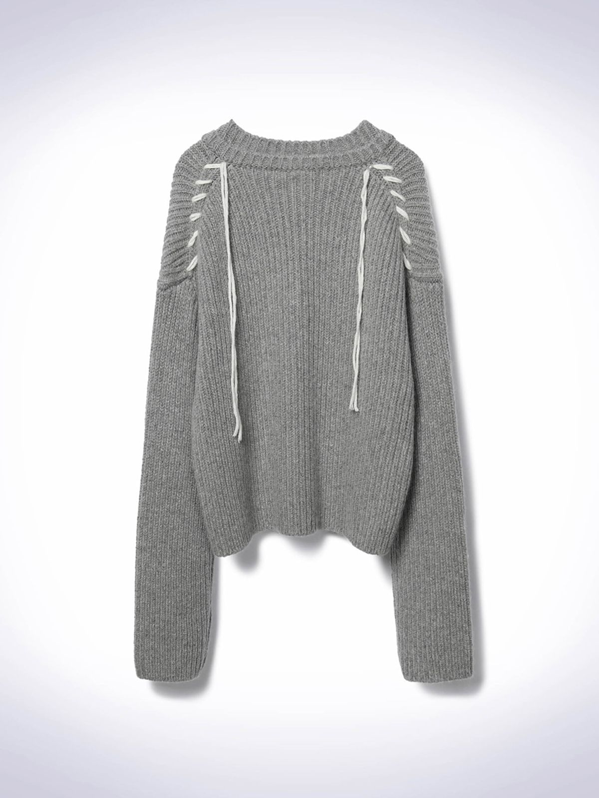 하우스공칠이씨(HAUS072C) BELLE ROLL-UP KNIT GREY