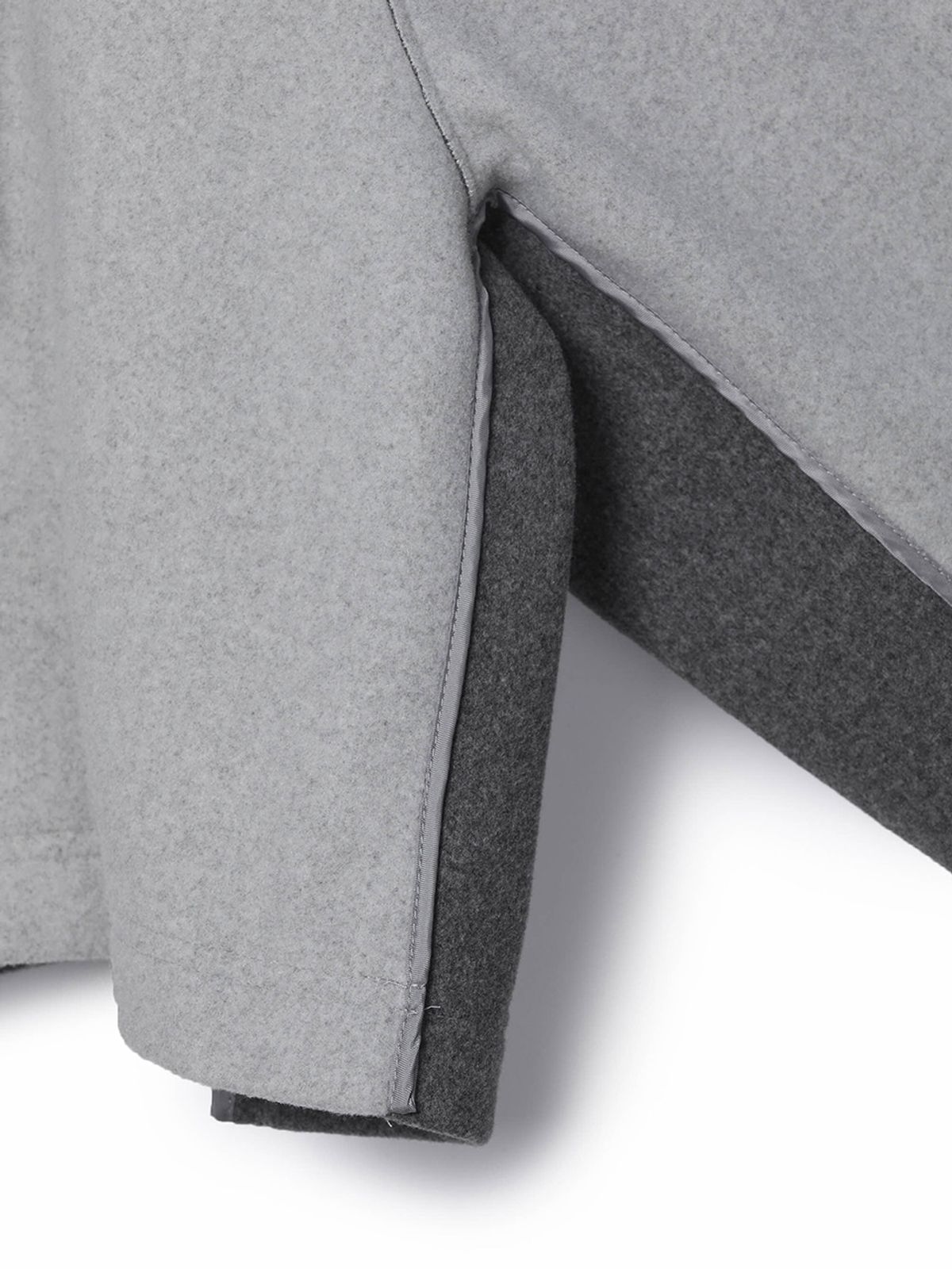 하우스공칠이씨(HAUS072C) TWO-TONE CROP JACKET LIGHT GREY