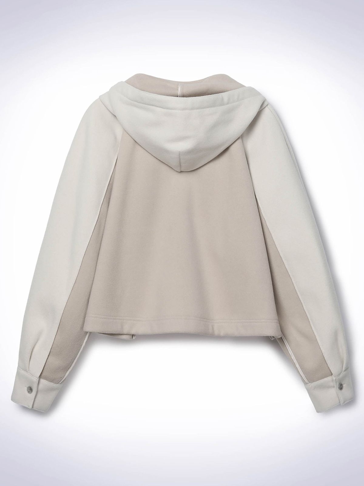 하우스공칠이씨(HAUS072C) TWO-TONE CROP JACKET LIGHT BEIGE