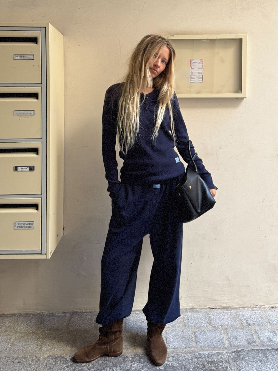 MUSINSA公式 | LLL DESIGN STUDIO ワッフルヘンリーネックロング