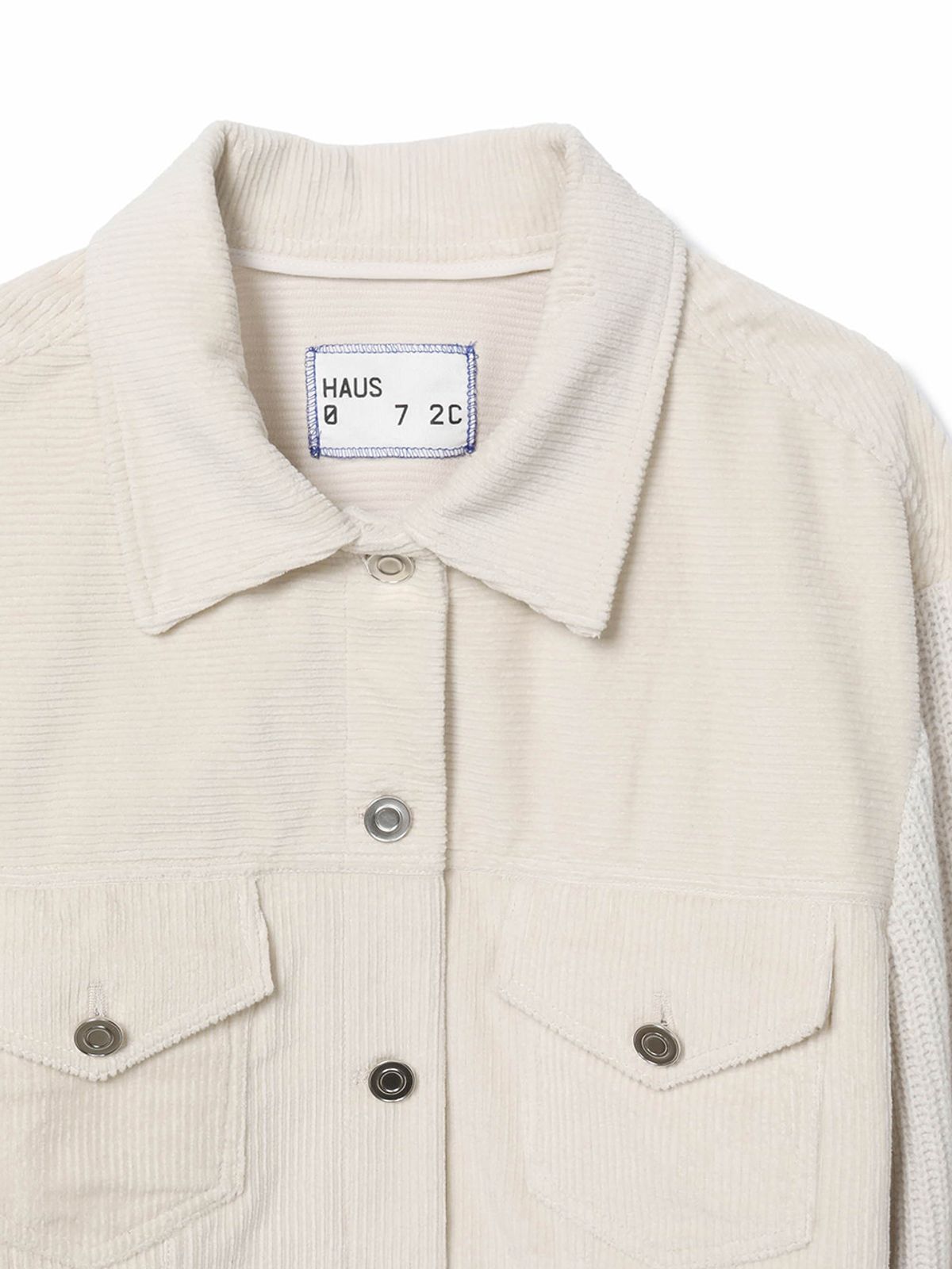 하우스공칠이씨(HAUS072C) NOI CORDUROY KNIT JACKET IVORY