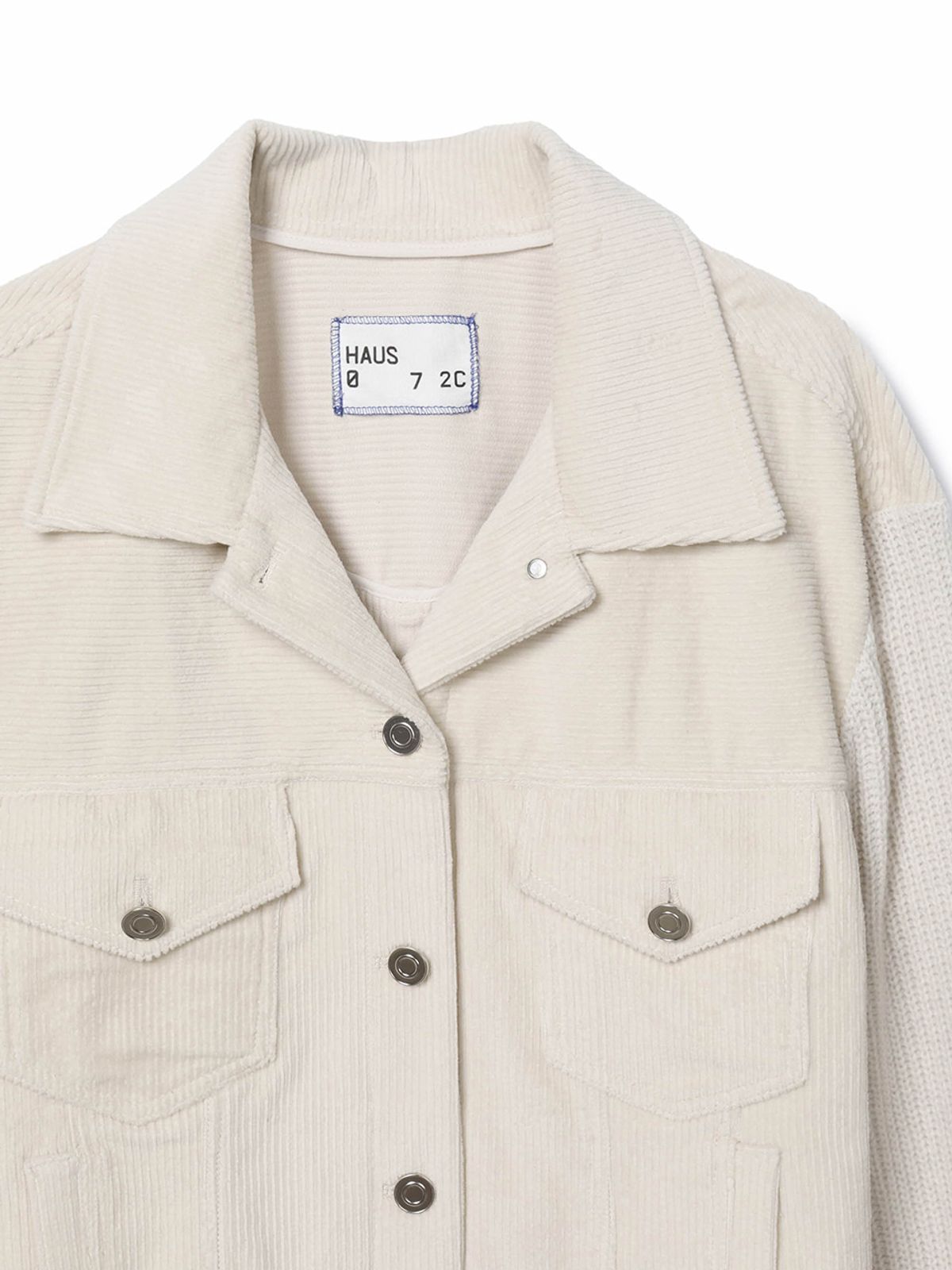 하우스공칠이씨(HAUS072C) NOI CORDUROY KNIT JACKET IVORY