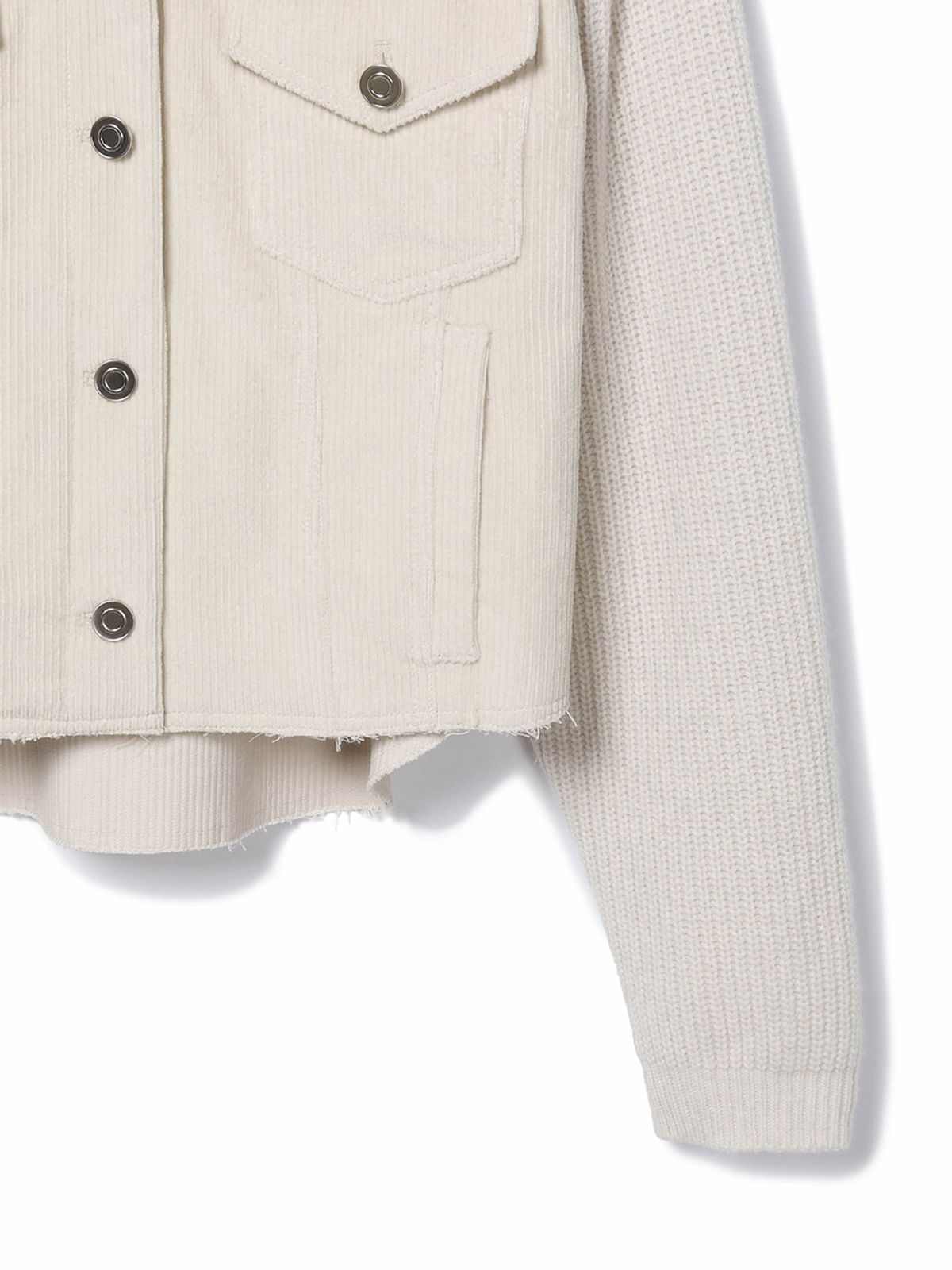 하우스공칠이씨(HAUS072C) NOI CORDUROY KNIT JACKET IVORY
