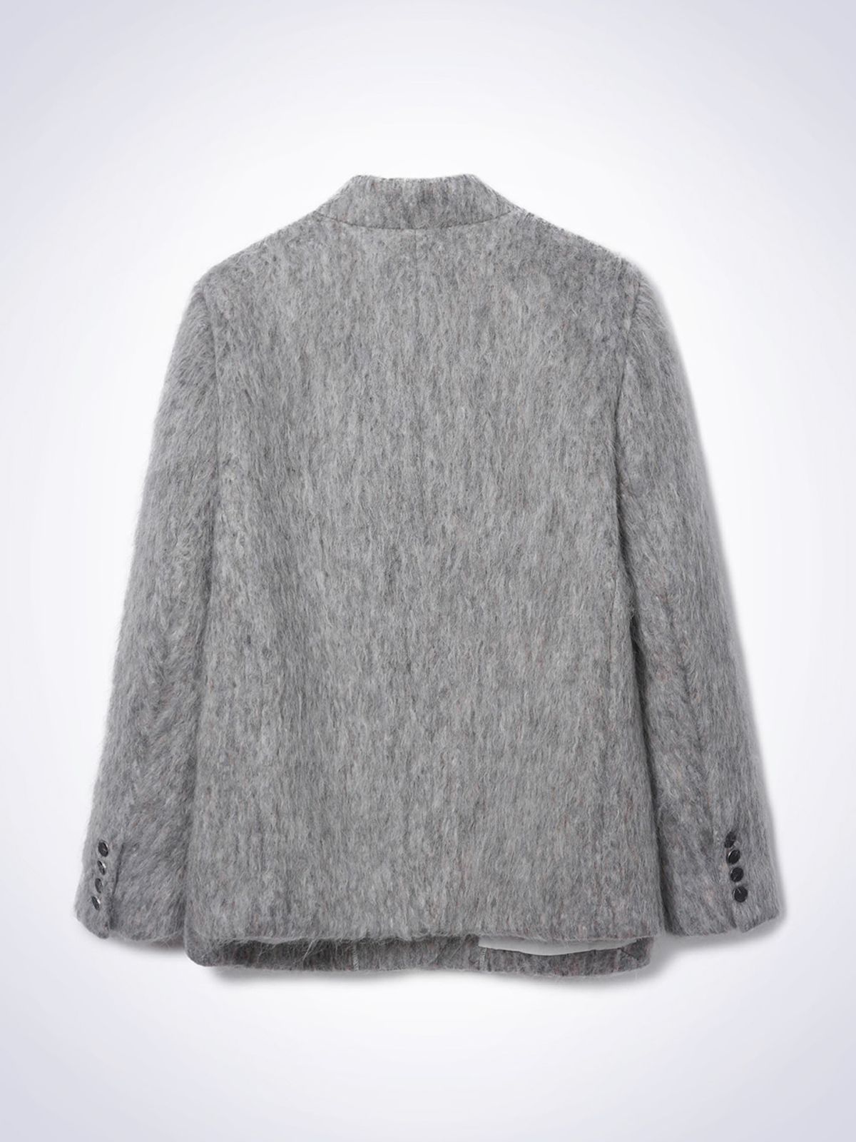 하우스공칠이씨(HAUS072C) BUBBLE NO-COLLAR JACKET BLUE GREY