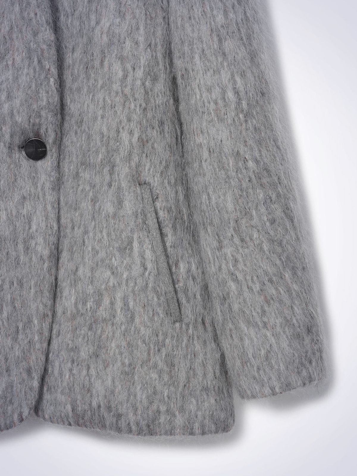 하우스공칠이씨(HAUS072C) BUBBLE NO-COLLAR JACKET BLUE GREY