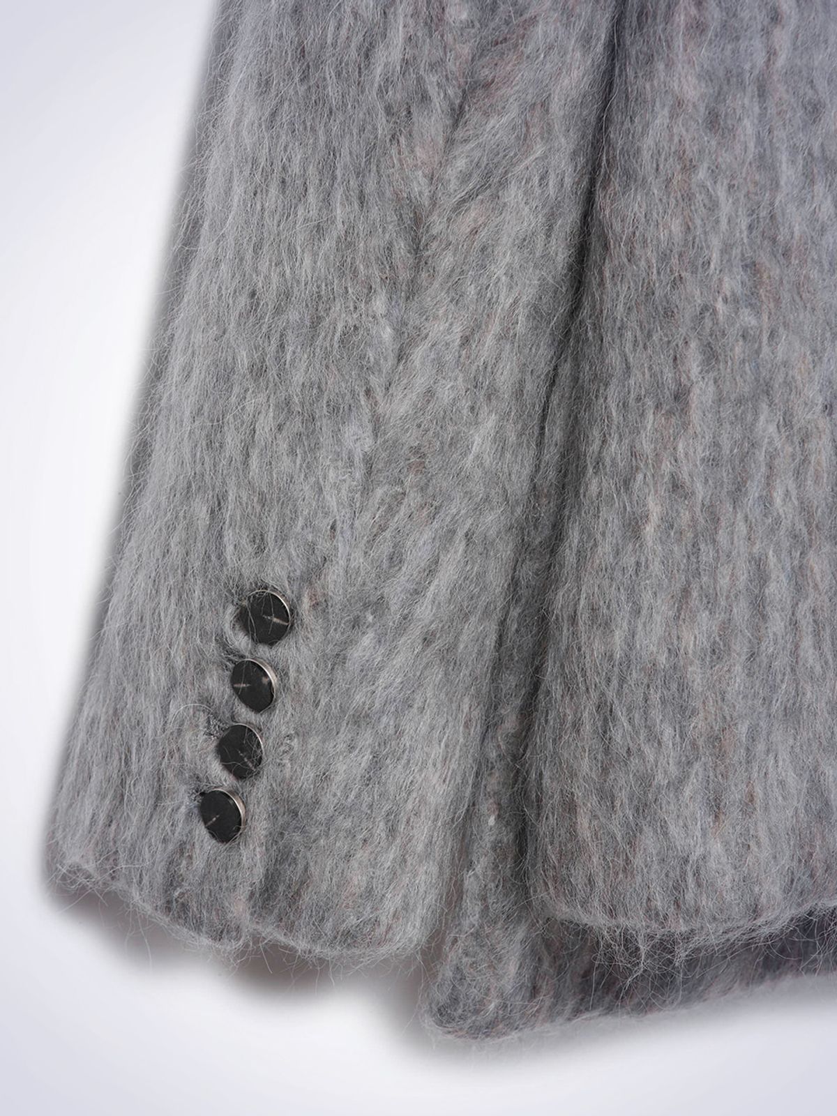 하우스공칠이씨(HAUS072C) BUBBLE NO-COLLAR JACKET BLUE GREY