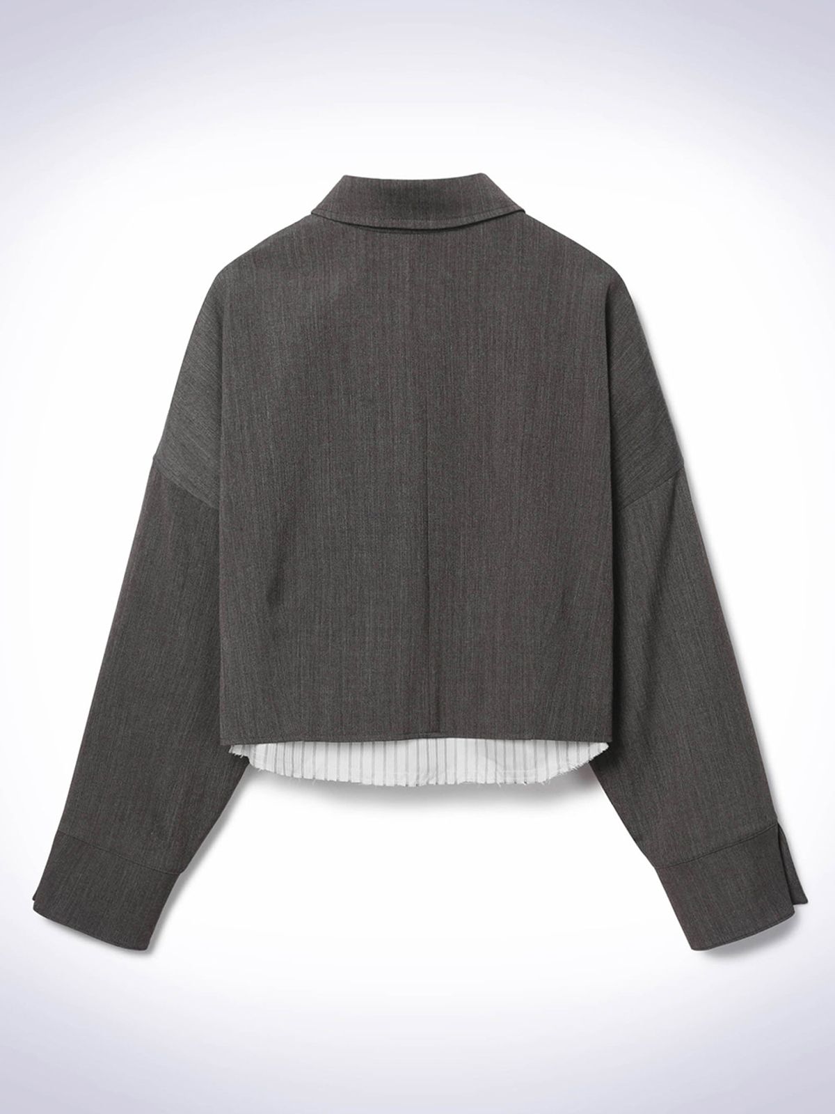 하우스공칠이씨(HAUS072C) WOOL MIX CROP JACKET BROWN