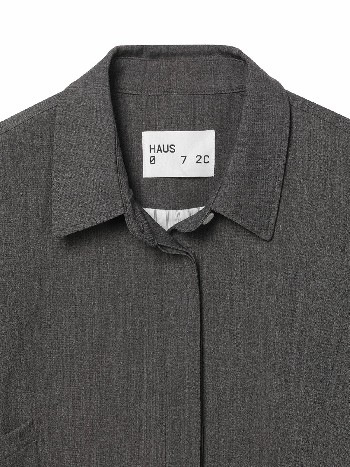 하우스공칠이씨(HAUS072C) WOOL MIX CROP JACKET BROWN