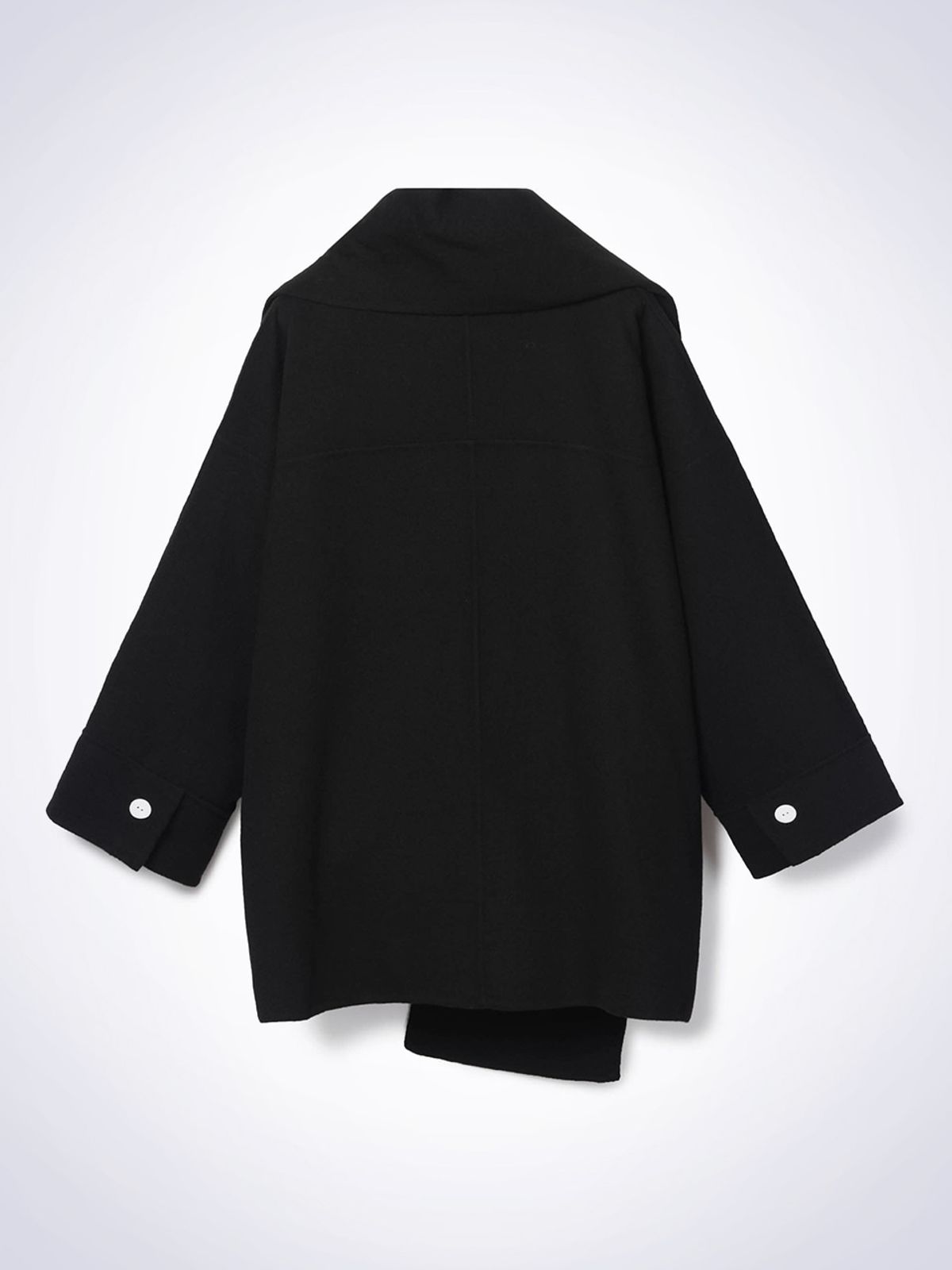 하우스공칠이씨(HAUS072C) SCARF HANDMADE COAT BLACK