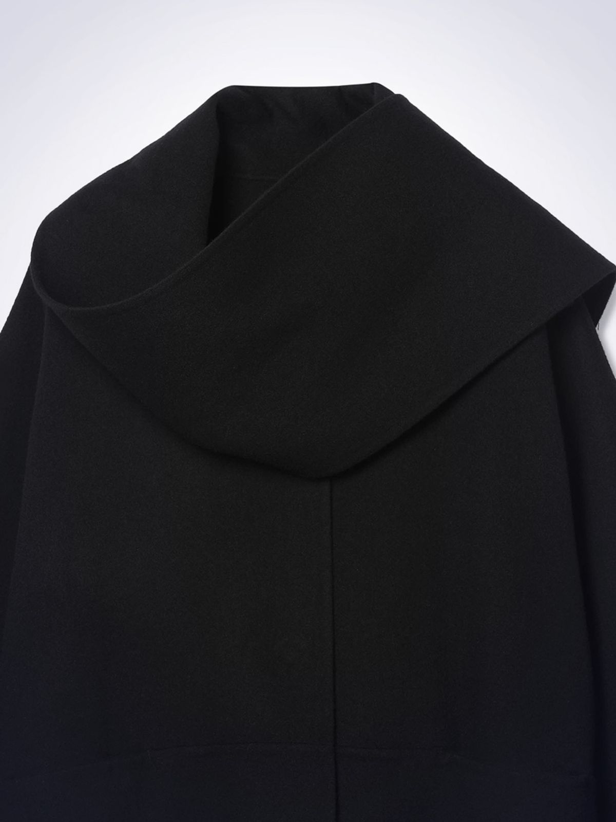 하우스공칠이씨(HAUS072C) SCARF HANDMADE COAT BLACK