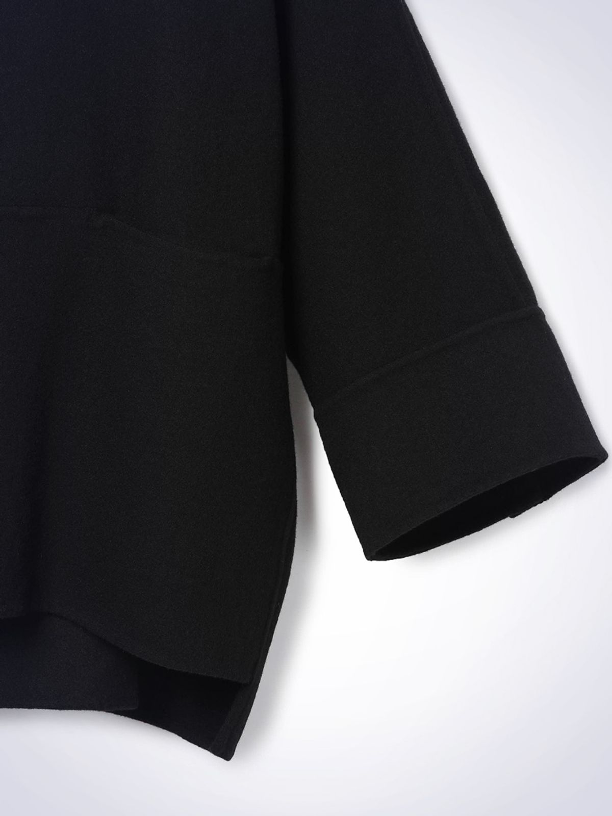 하우스공칠이씨(HAUS072C) SCARF HANDMADE COAT BLACK