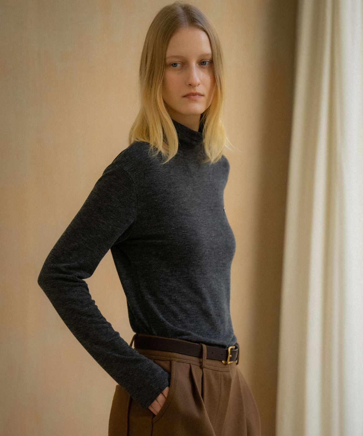 노운베러(KNOWNBETTER) Basic turtleneck T-shirt [KNFW04TS01]_[5color]