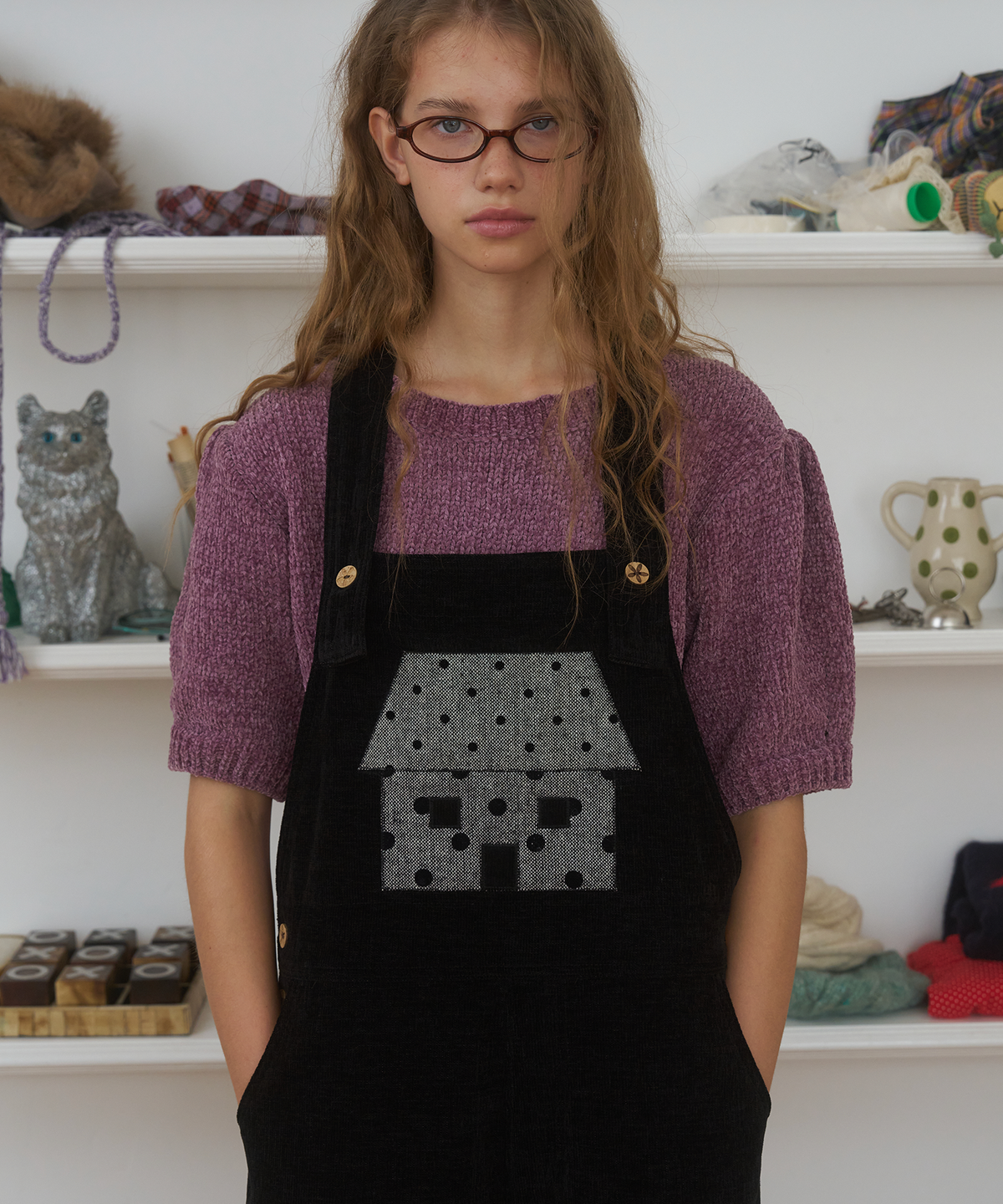 펀프롬펀(FUNFROMFUN) Cozy Home Overall, Black