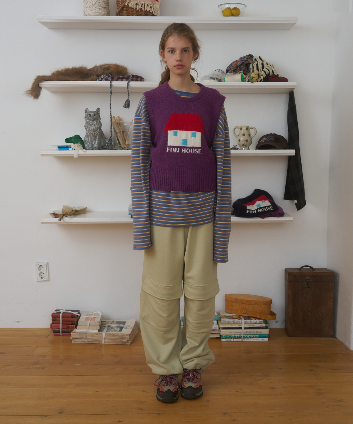 펀프롬펀(FUNFROMFUN) POCKET SWEAT PANTS, PISTACHIO GREEN