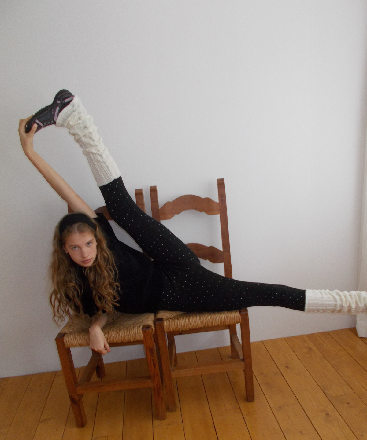 펀프롬펀(FUNFROMFUN) Leggings With Leg Warmers,Black