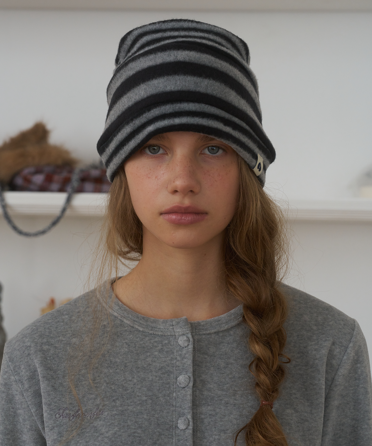 펀프롬펀(FUNFROMFUN) Soft Stripe Beanie, Black
