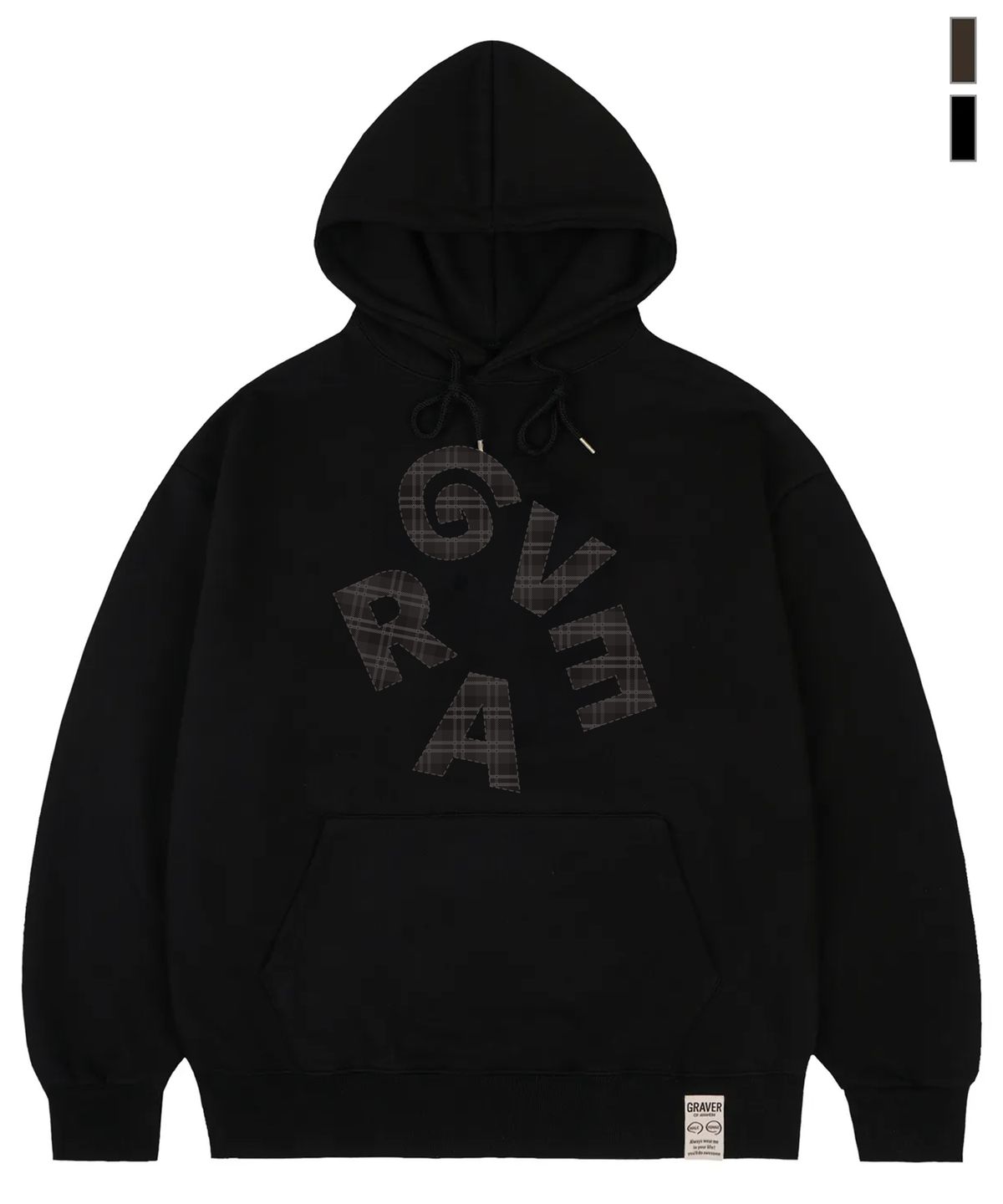 그레이버(GRAVER) [UNISEX]G CHECK 후드티_2color
